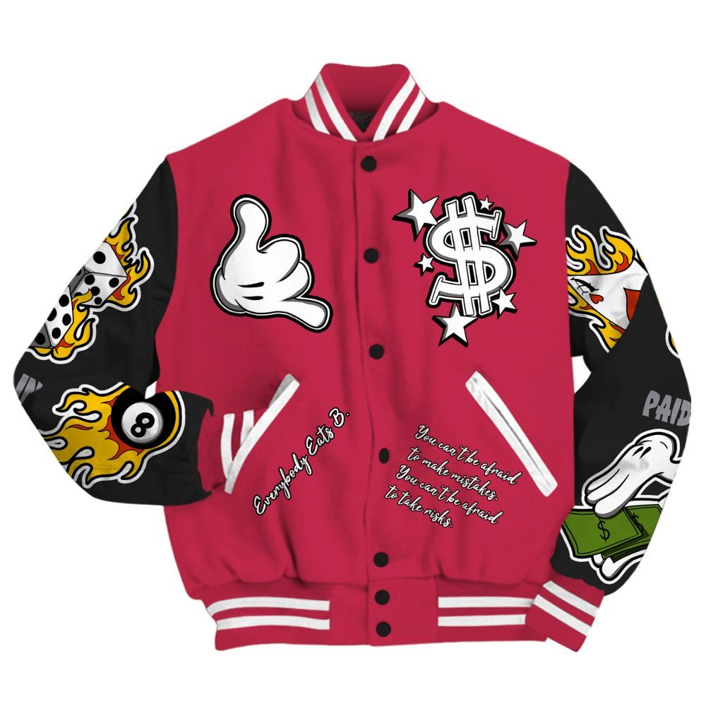Varsity Jacket To Match Toro Bravo 4s - Everybody Paid In Full Graphic All Over Print