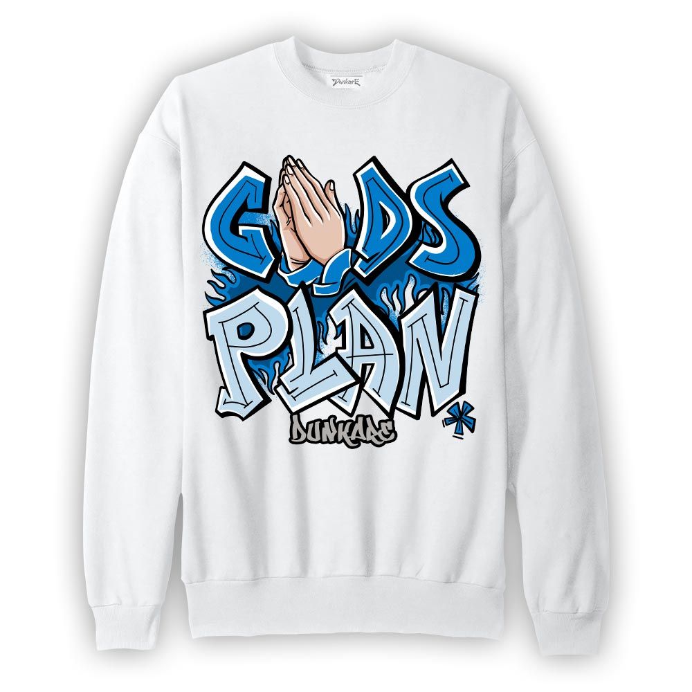 Sweatshirt To match Industrial Blue 4s Sweatshirt - Gods Plan Graffiti Graphic