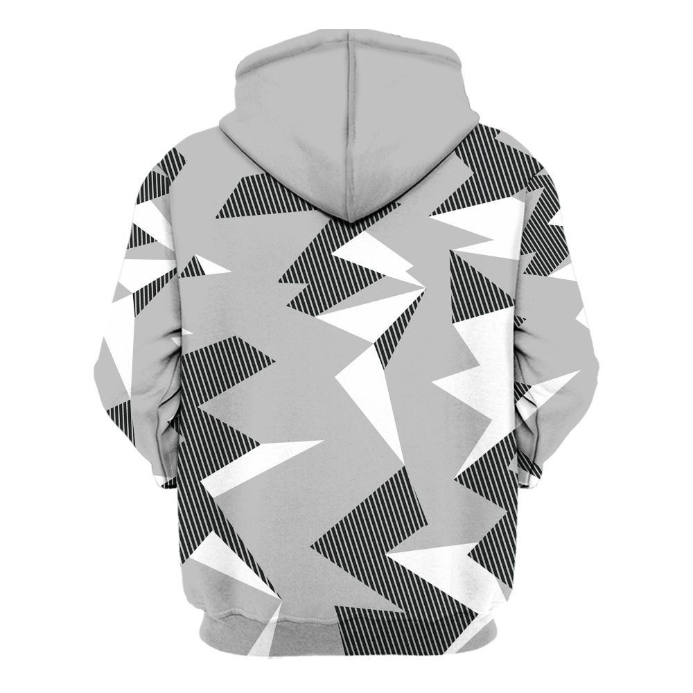 Hoodie To Match Low 85 Metallic Black 1s - Geometric Camouflage Pattern All Over Print