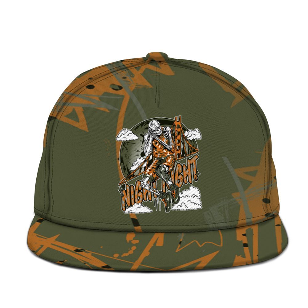 Snapback To Match Olive 5s - Seeya Skeleton Messyz Graphic