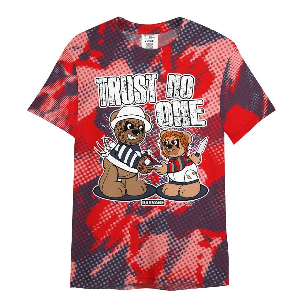 Shirt To Match Low OG Howard University 1s - Trust No One Bear Abstract Halftone All Over Print