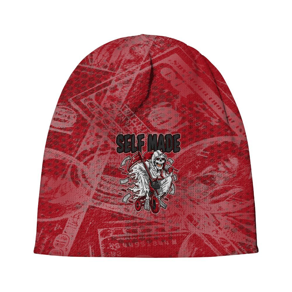 Beanie Hat To Match Bred Velvet 11s - Self Make Skeleton Banknotes Art Graphic