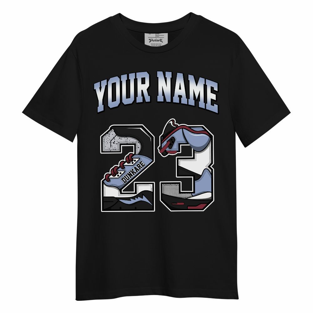 Shirt To Match Black Metallic 5s - Custom Name Number 23 5s Unisex Shirt