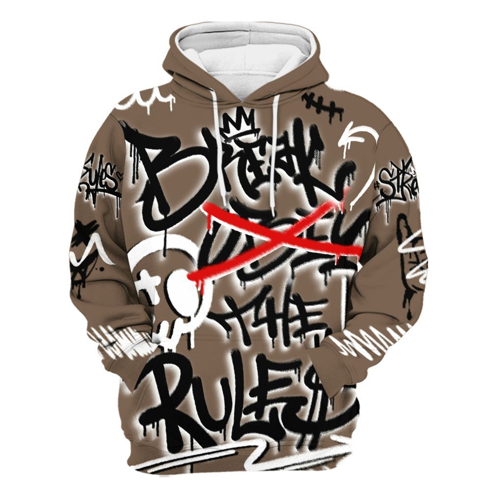 Hoodie To Match Dark Mocha Jack - Break Rules Streetwear All Over Print