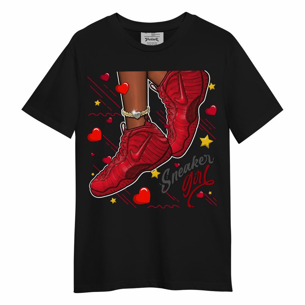 Shirt To Match Air Foamposite Pro Gym Red - SNEAKER Girl Heart Flying Graphic