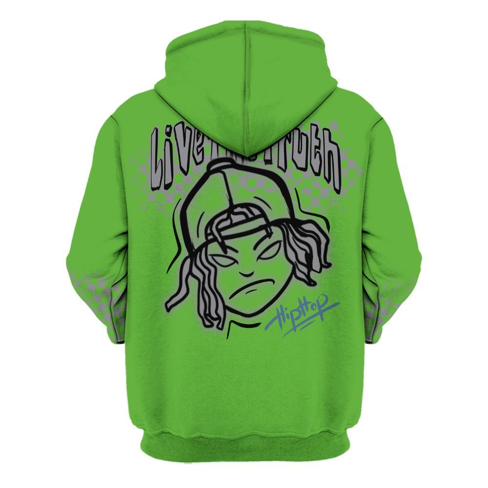 Hoodie To Match Retro Green Bean 5s - Feel Life Street Style All Over Print