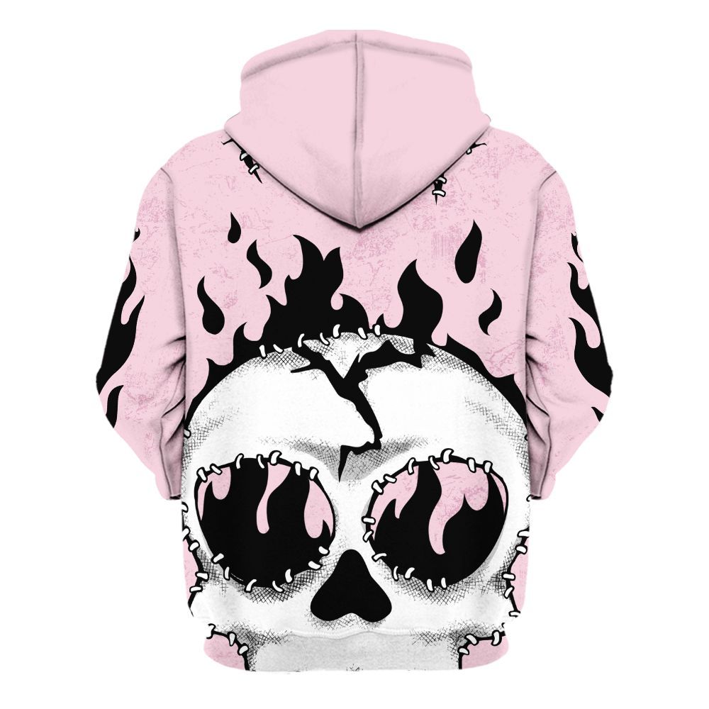 Hoodie To Match Orchid 4s - Cracked Skull Stitches All Over Print