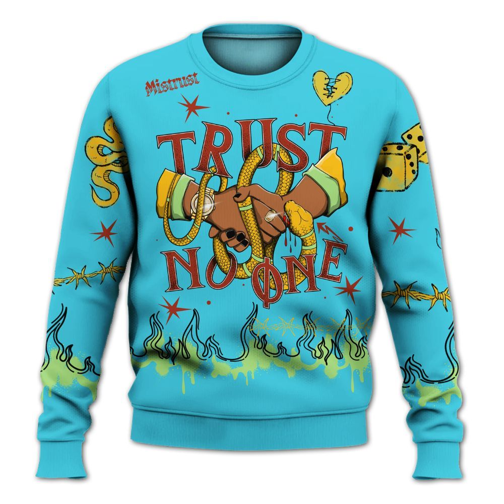 Sweatshirt To Match SB Dunk Di'Orr Greenwood - Trust No One Snake-Bite Doodle Crayon All Over Print