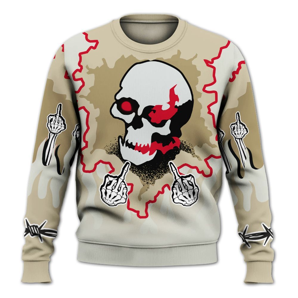 Sweatshirt To Match El Grito 5s - F Around Find Out Graphic Trapped All Over Print
