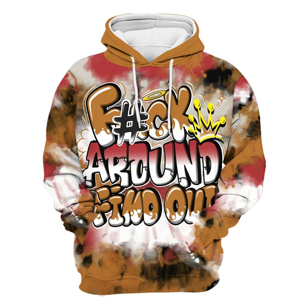 Hoodie To Match Air Max Plus Sunset Swarovski - Tie Dye FK Around Find Out All Over Print