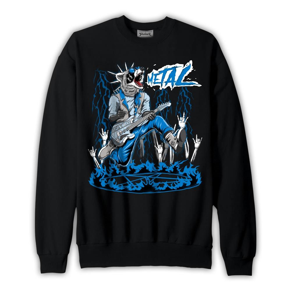 Sweatshirt To match Industrial Blue 4s Sweatshirt - Punk Rock Raccoon Graphic