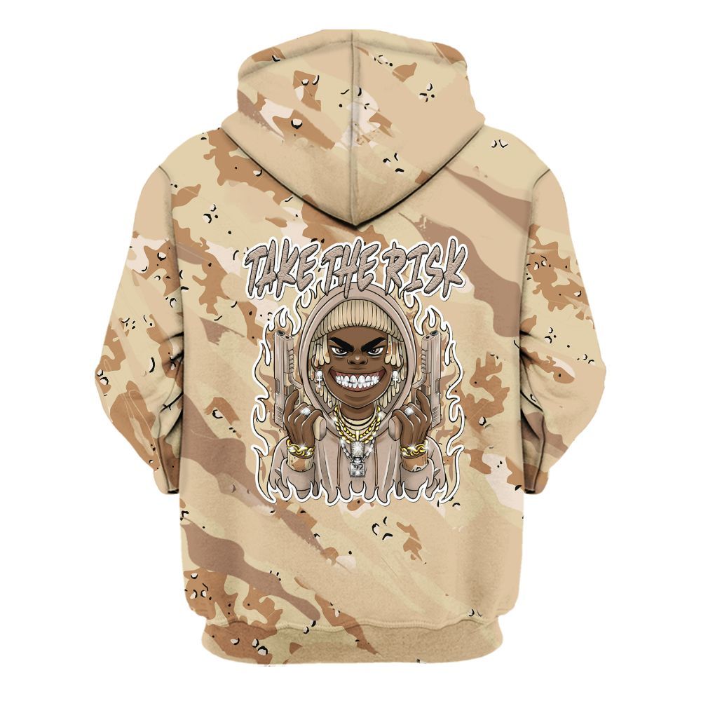 Hoodie To Match Desert Camo 3s - Take The Risk Colored All Over Print