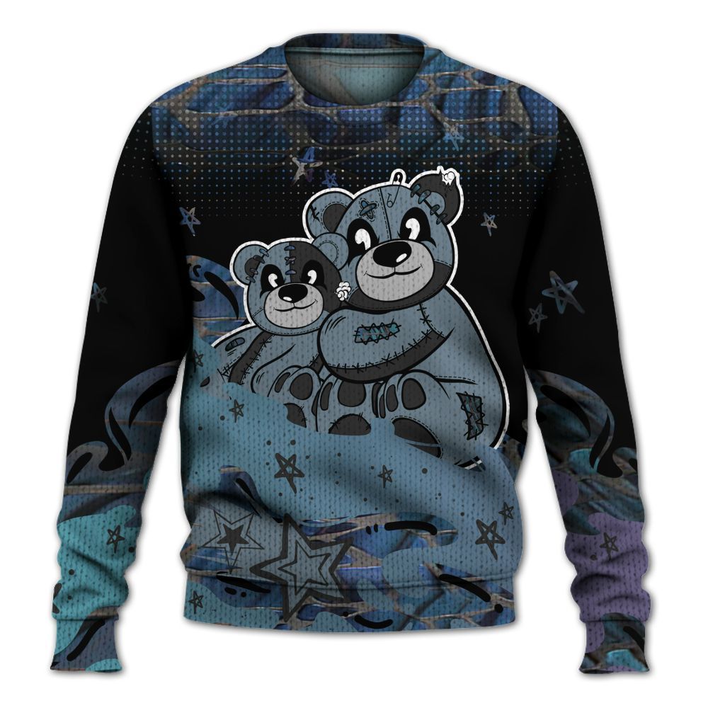 Knitted Sweater To Match Air Foamposite Kazuya Mishima - Sincere Fondness Bear Stars