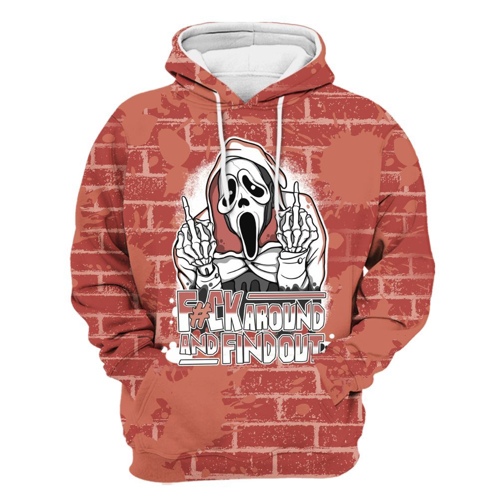 Hoodie To Match Dune Red 13s - F#CK And Find Out Graphic Halloween All Over Print