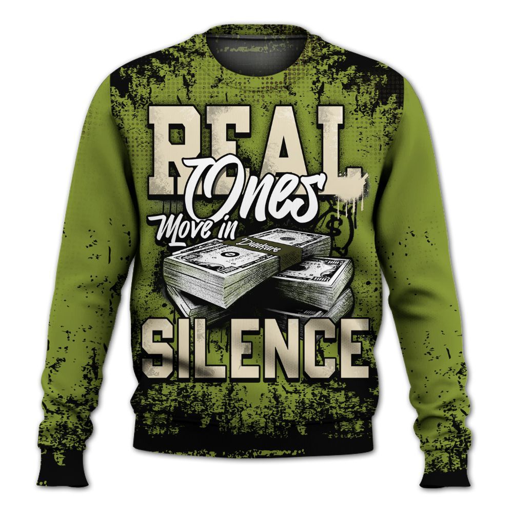 Sweatshirt To Match SB Dunk Low Asparagus - Move In Silence Money Street Retro All Over Print
