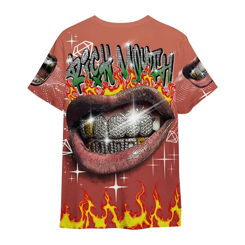 Shirt To Match Dune Red 13s - Rich Mouth Fire Rap Retro 90s All Over Print