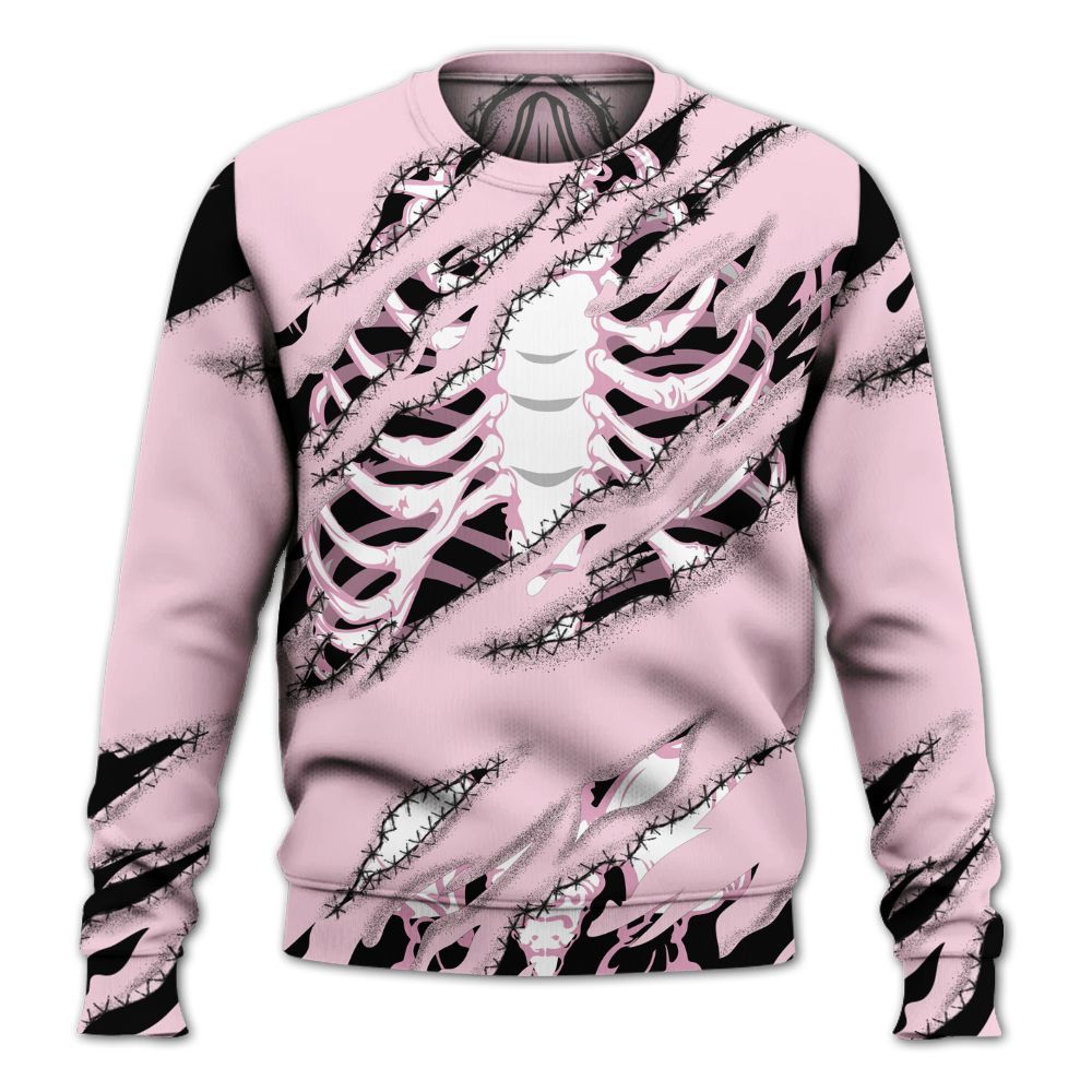 Sweatshirt To Match Orchid 4s - GOT 'EM Skeleton Scratch All Over Print