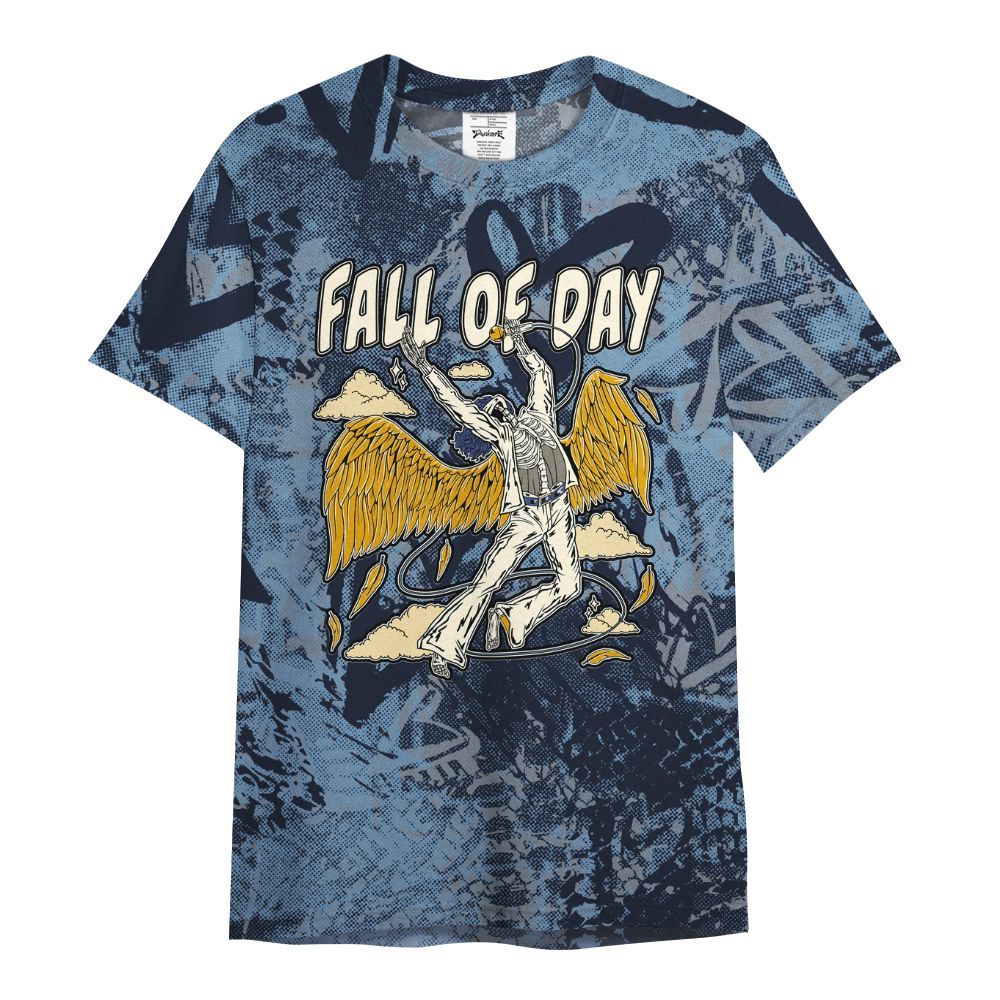 Shirt To Match High OG First In Flight 1s - Fall Of Days Skeleton Heart All Over Print