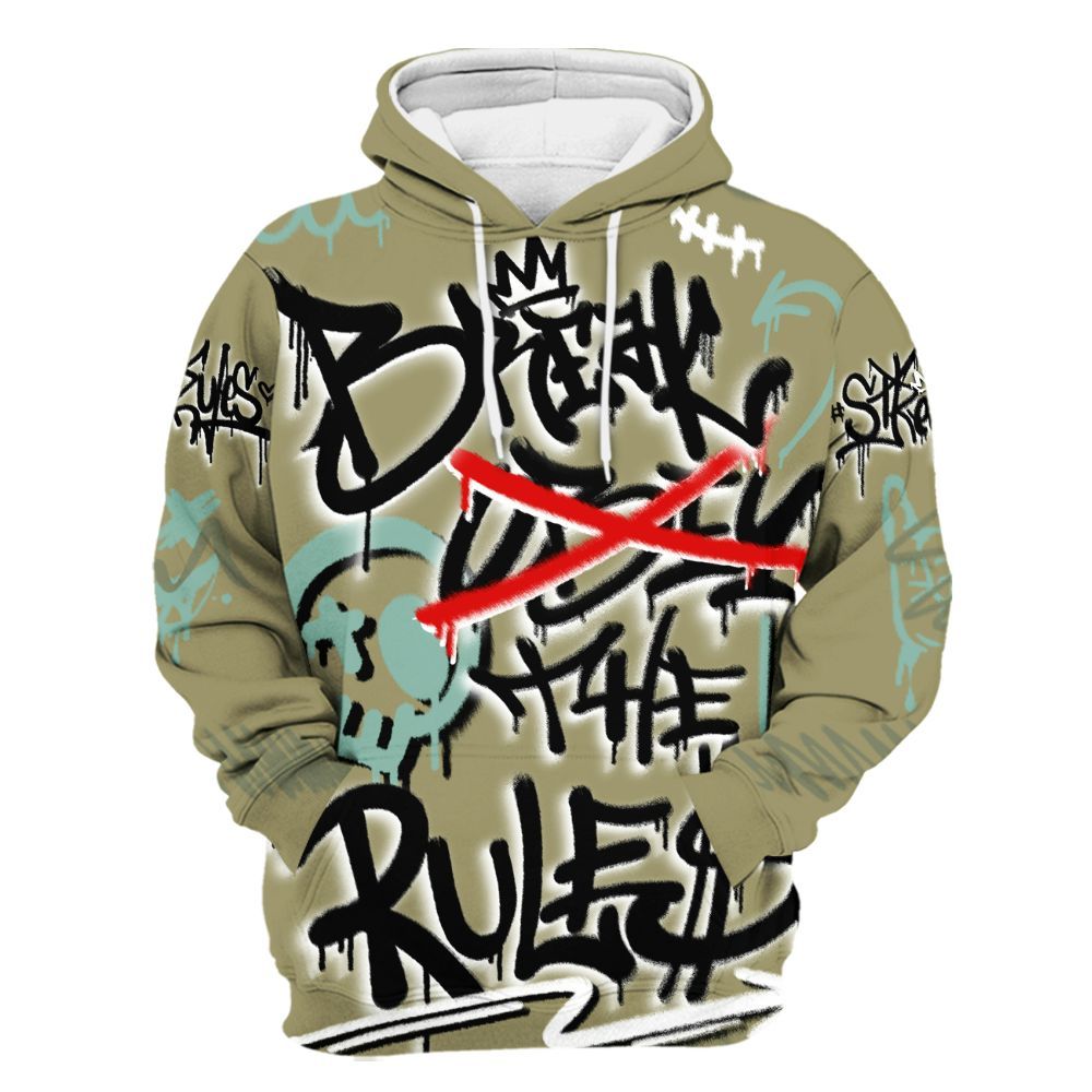 Hoodie To Match Dunk Low Suede Olive Aura - Break Rules Streetwear All Over Print