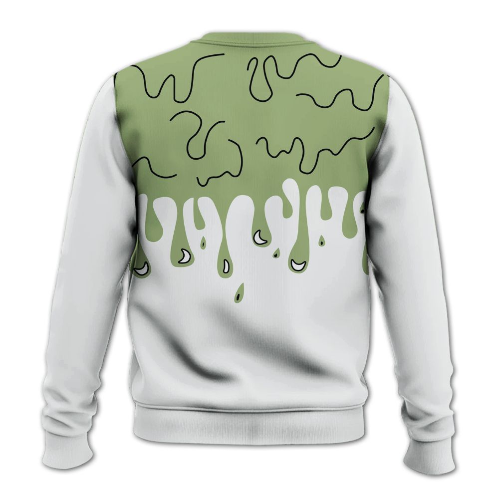 Sweatshirt To Match Oil Green 4s - Snake Trust No One Drip All Over Print