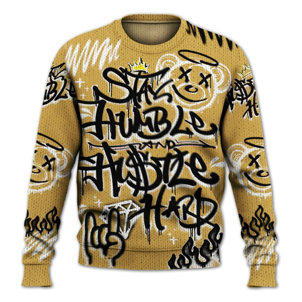 Knitted Sweater To Match Retro Light Ginger 14s - Humble Drip Streetwear Graffity