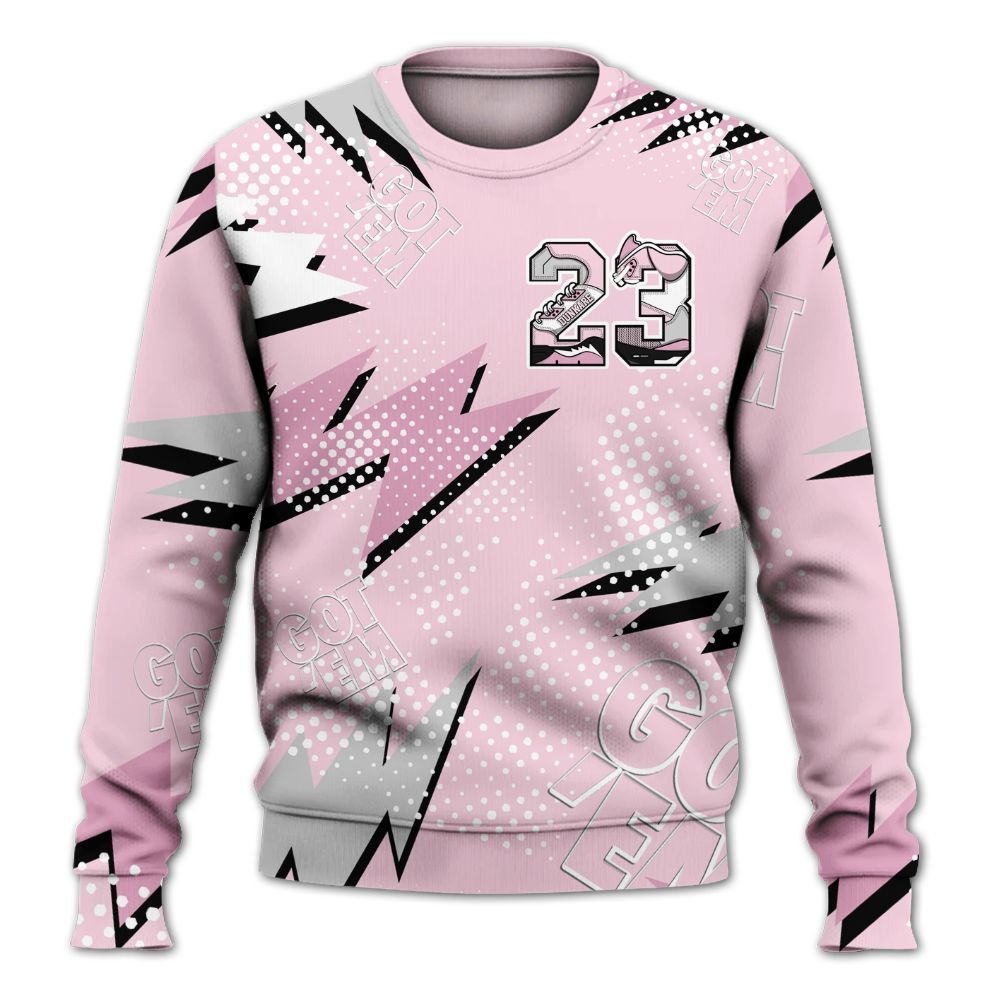 Sweatshirt To Match Orchid 4s - Custom Name Number 23 5s All Over Print