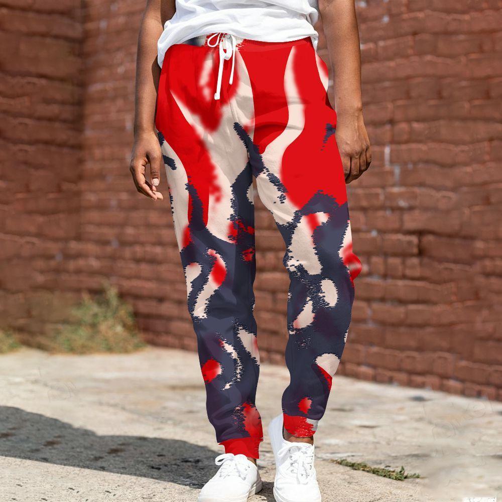 Sweatpant To Match Low OG Howard University 1s - Burn All Over Print
