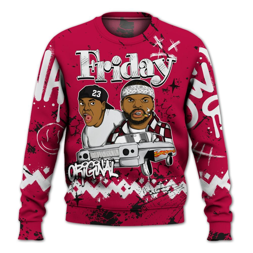 Sweatshirt To Match Retro Chicago 2s - Friday Sneaker Crayon All Over Print
