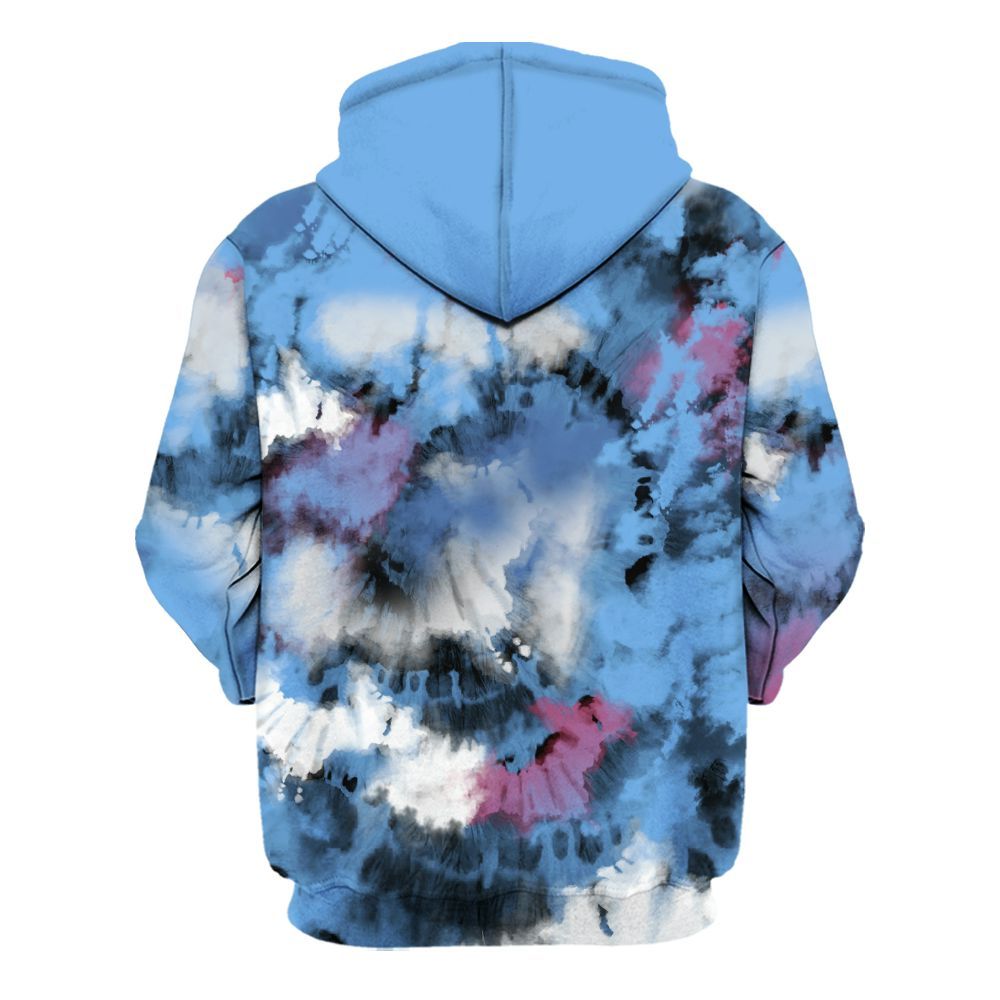 Hoodie To Match University Blue 6s - God Blessed Tie Dye All Over Print