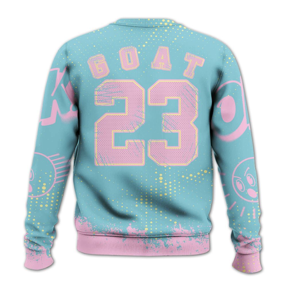 Sweatshirt To Match SB Dunk Low Visty - FlightMan Number 23 G.O.A.T All Over Print