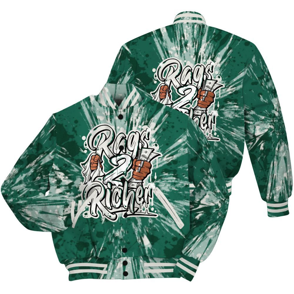 Varsity Jacket To Match Oxidized Green 4s Shirt - Rag 2 Rich Graphic Luxury All Over Print