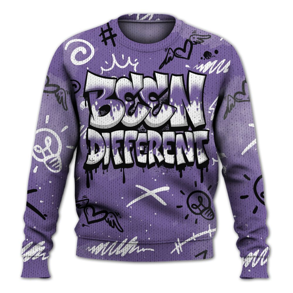 Knitted Sweater To Match Dunk Low Black Raspberry - Drip Been Di2ferent