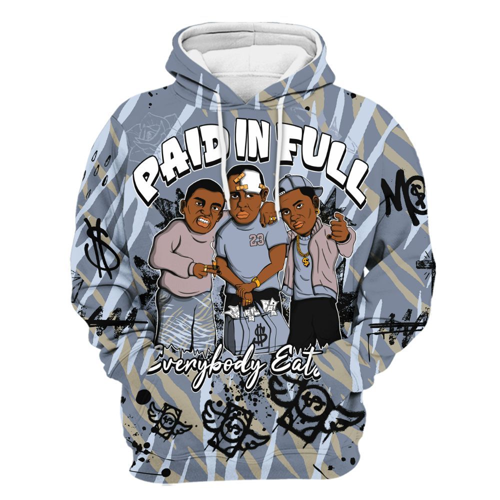 Hoodie To Match Ja 2 Induction - Everybody Paid In Full Crayon All Over Print