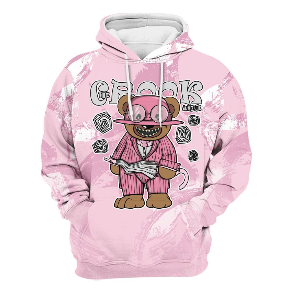 Hoodie To Match Orchid 4s - Swindler Bear Circle Slpash All Over Print