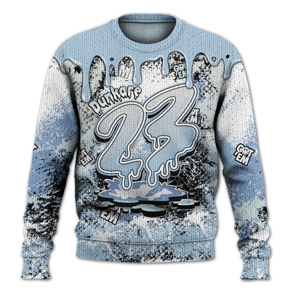 Knitted Sweater To Match Forget Me Not 4s - Dripping 23 Drip