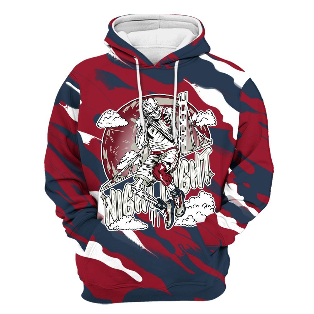 Hoodie To Match Navy Blue 2024 6s - Seeya Skeleton Colored All Over Print