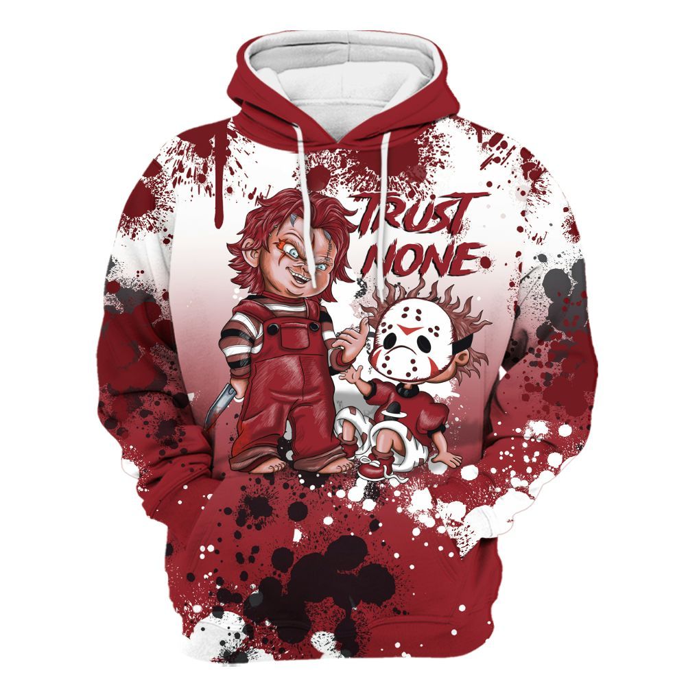 Hoodie To Match High Black Toe Reimagined 1s - Trust No One Scary All Over Print