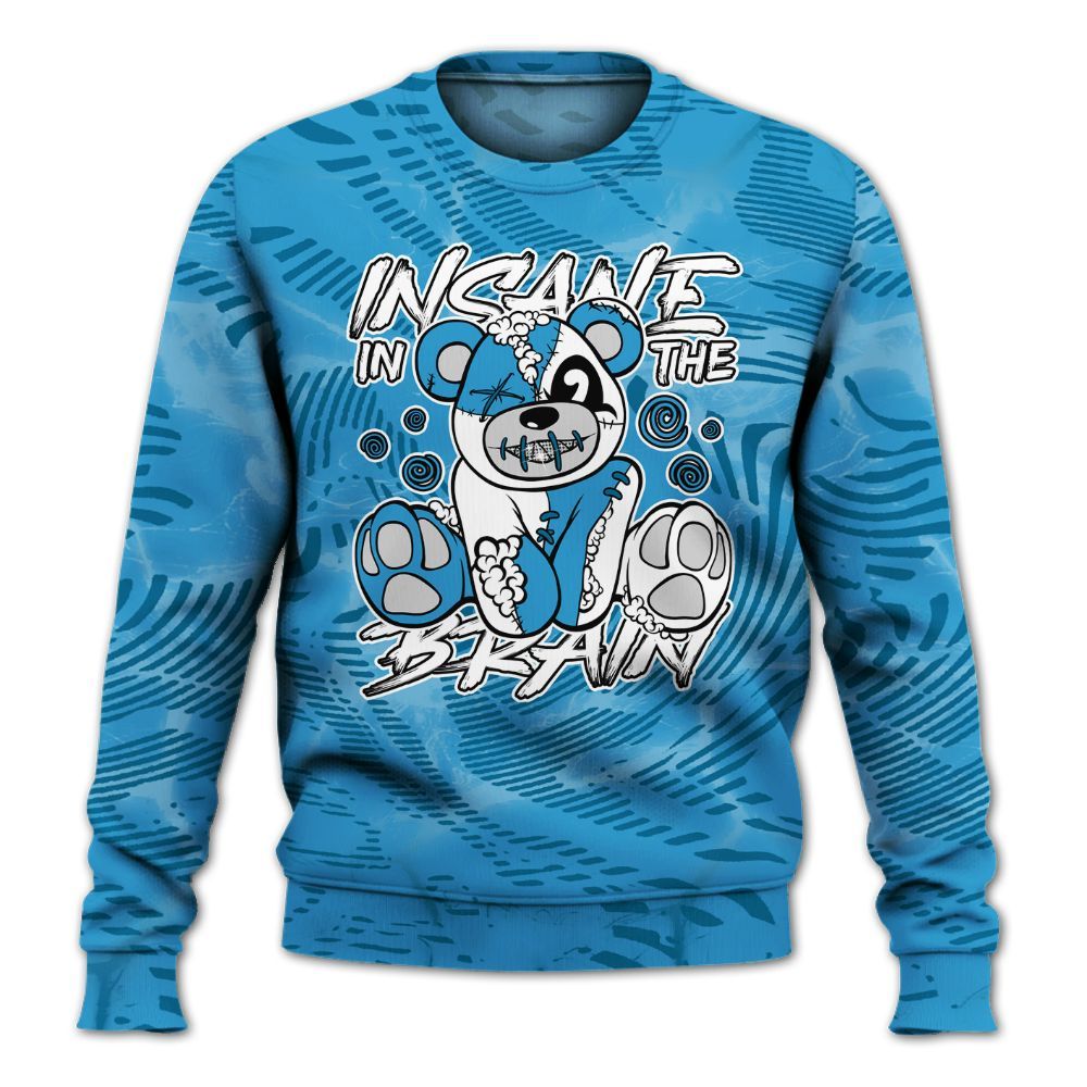 Sweatshirt To Match Powder Blue 9s - Insanes Bear Fume All Over Print