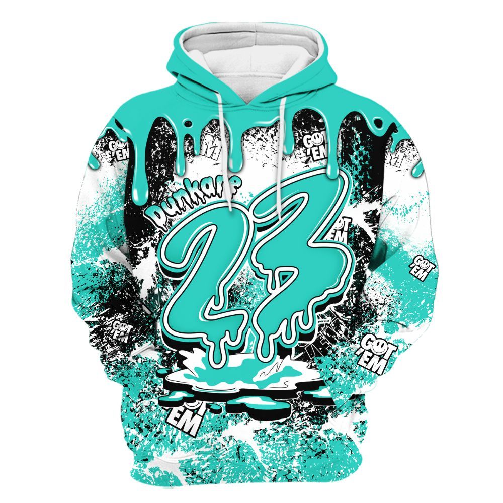 Hoodie To Match Dunk Low Clear Jade - Dripping 23 Drip All Over Print