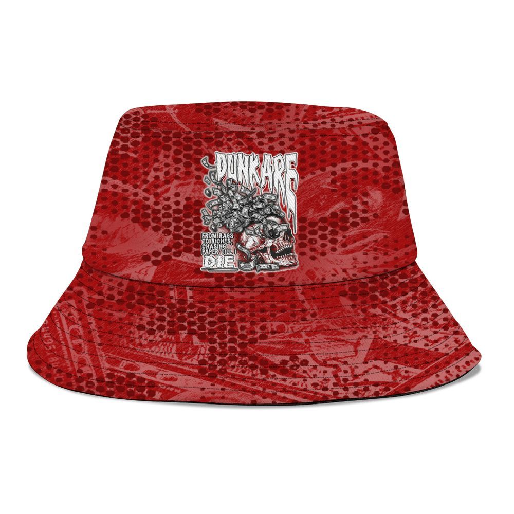 Bucket Hat To Match Red Taxi 12s - From Rags To Riches Graphic
