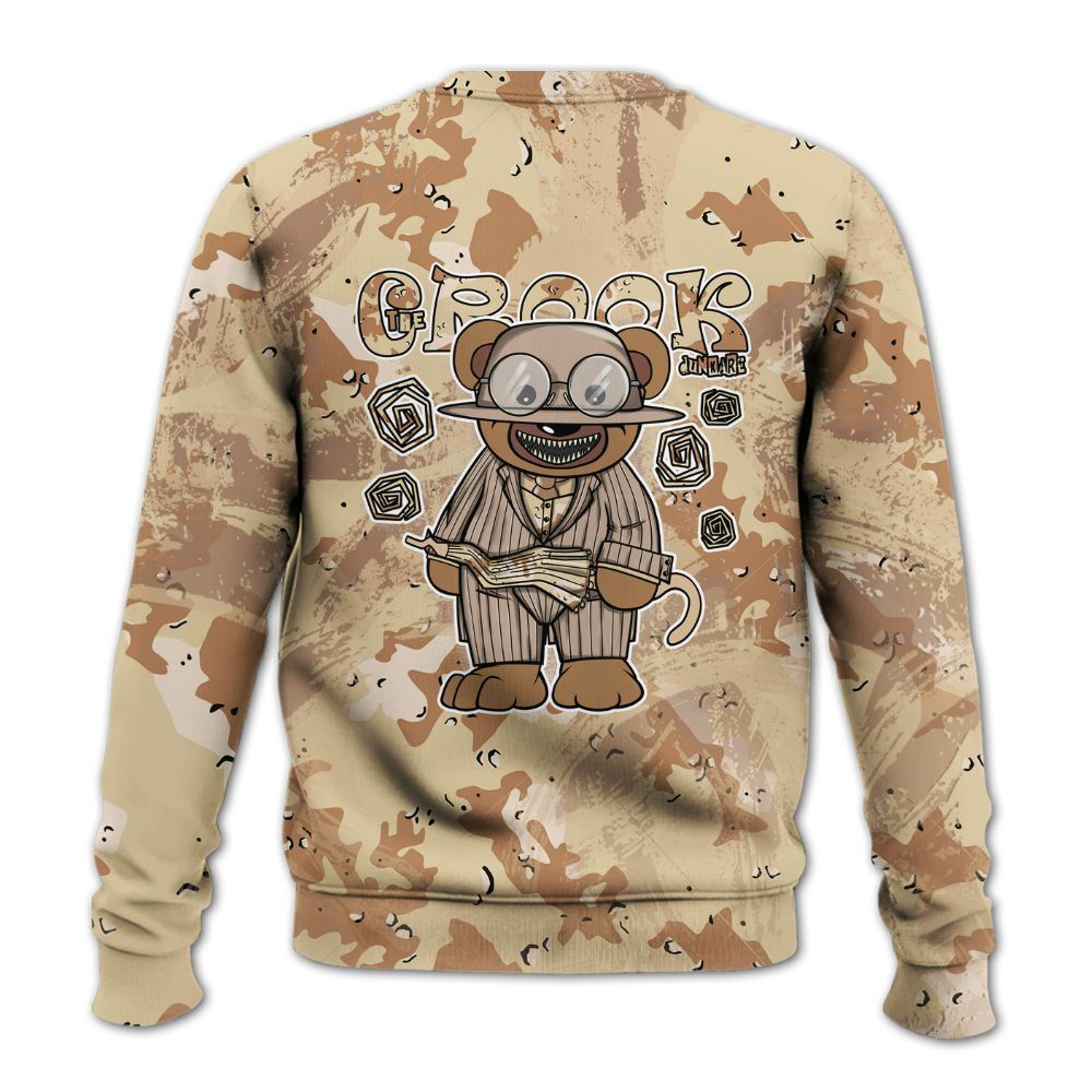 Sweatshirt To Match Desert Camo 3s - Swindler Bear Circle Slpash All Over Print