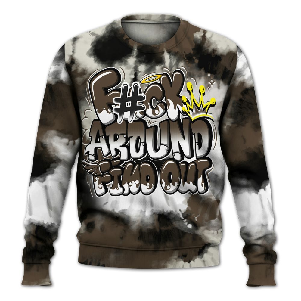 Sweatshirt To Match Palomino 1s - Tie Dye FK Around Find Out All Over Print