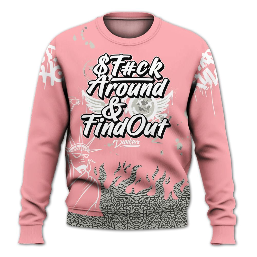 Sweatshirt To Match Retro Wings 3s - Graphic Fck Around Find Out All Over Print