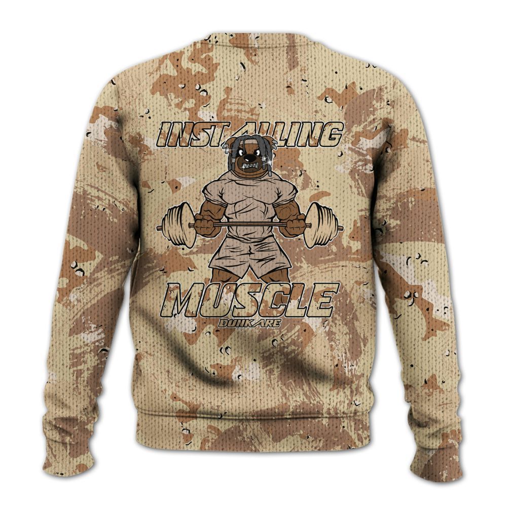 Knitted Sweater To Match Desert Camo 3s - Installing Muscle Bear Circle Slpash