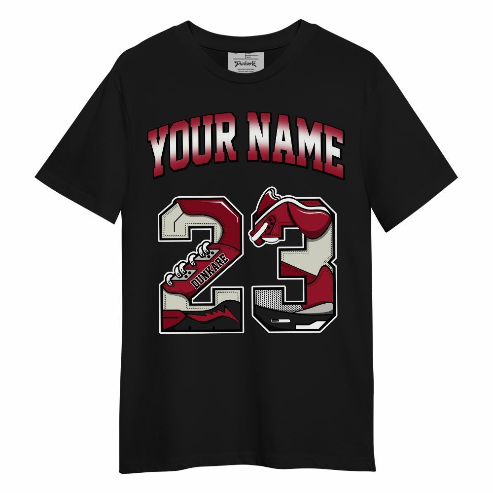 Shirt To Match High OG Black Toe Reimagined 1s - Custom Name Number 23 5s Unisex Shirt