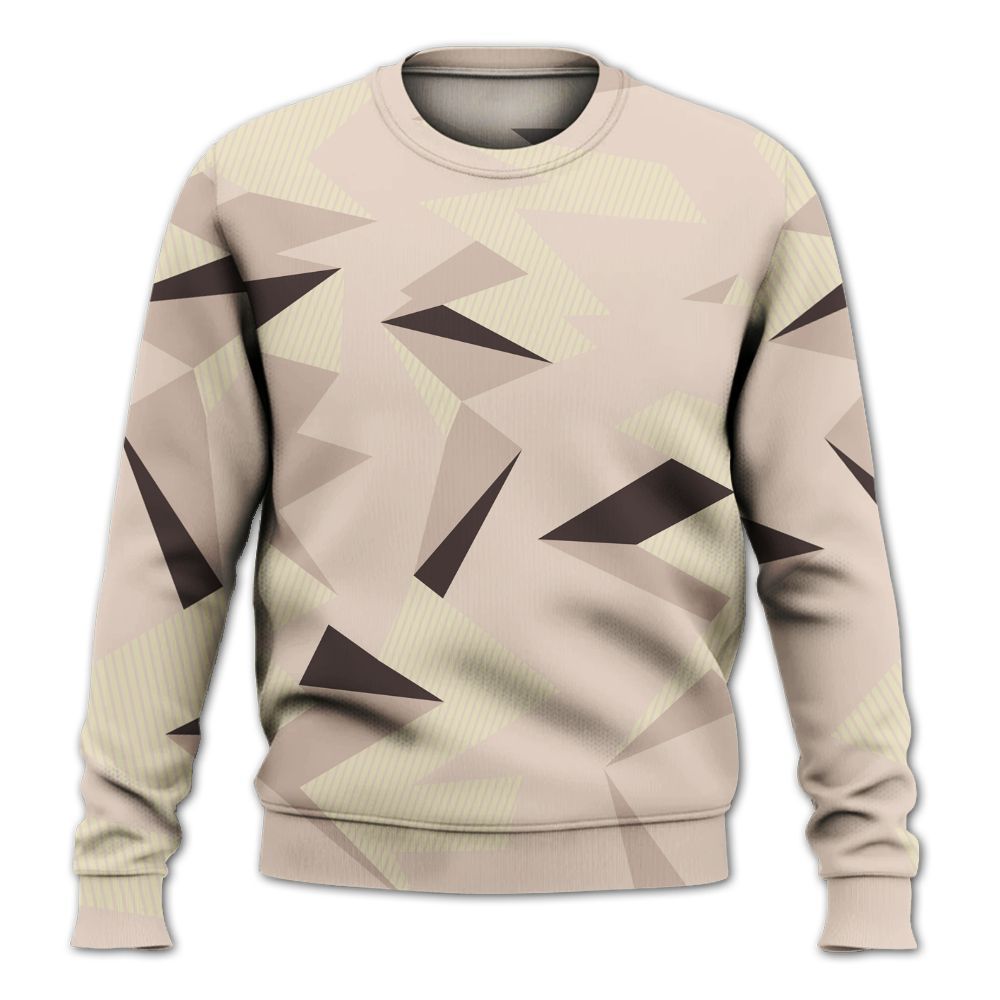 Sweatshirt To Match A Ma Maniere X Fossil Stone 4s - Geometric Camouflage Pattern All Over Print