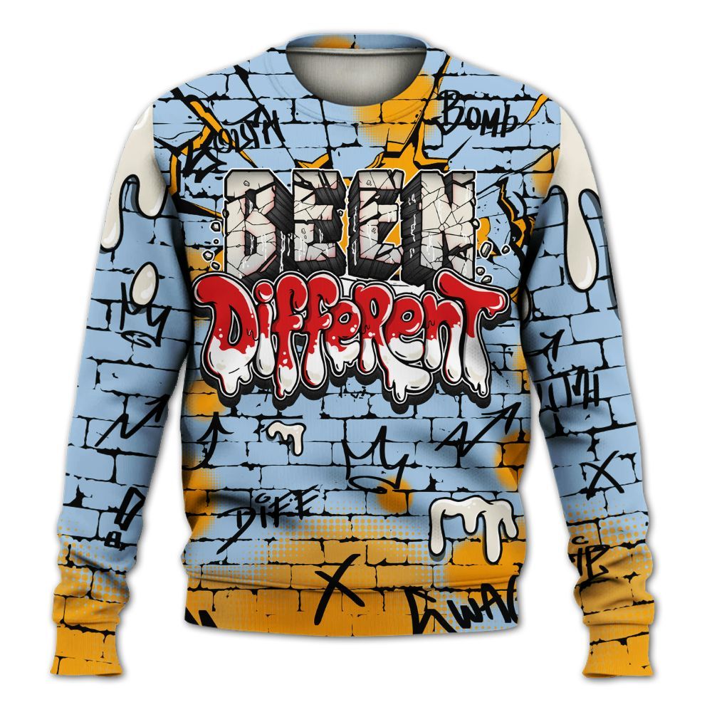 Sweatshirt To Match Retro High OG Pale Ivory Psychic Blue 1s - Been Different All Over Print