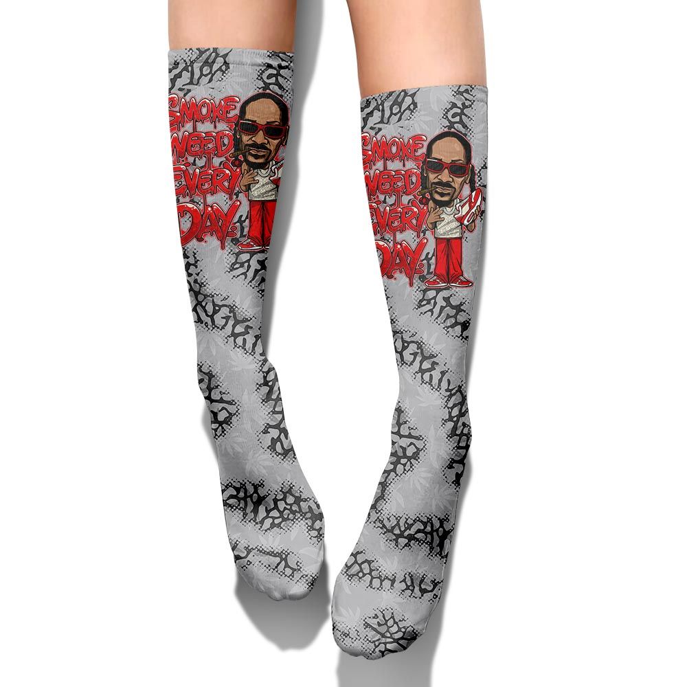 Sock To Match Cement Grey 3s - Smoking Every Day Graphic Weeding Art