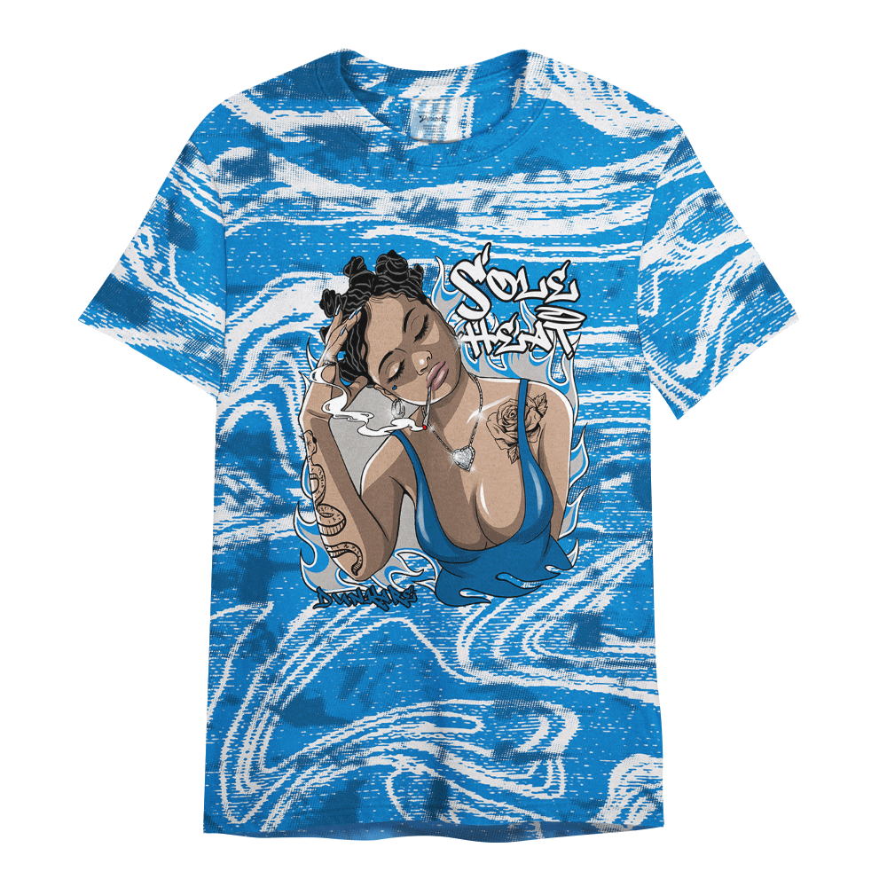 Shirt To Match Industrial Blue 4s - Sole Heat Unique Blurry Graphic Shirt Unisex