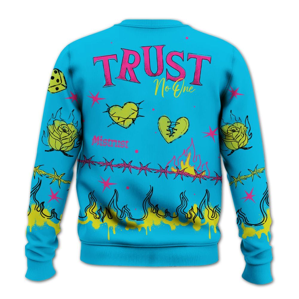 Sweatshirt To Match Tokyo Nights Stewie 3s - Trust No One Snake-Bite Doodle Crayon All Over Print